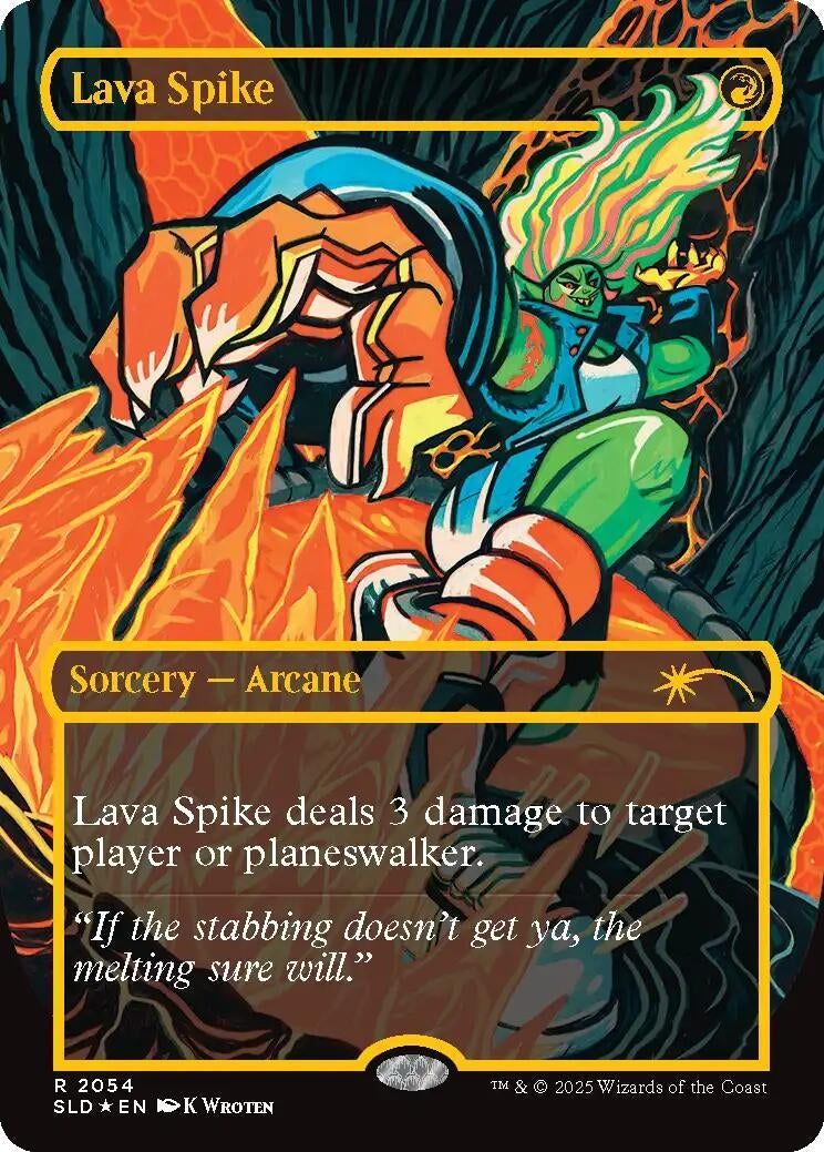 Image for Lava Spike (2054) (Raised Foil) (2054) (SLD) - Magic: The Gathering
