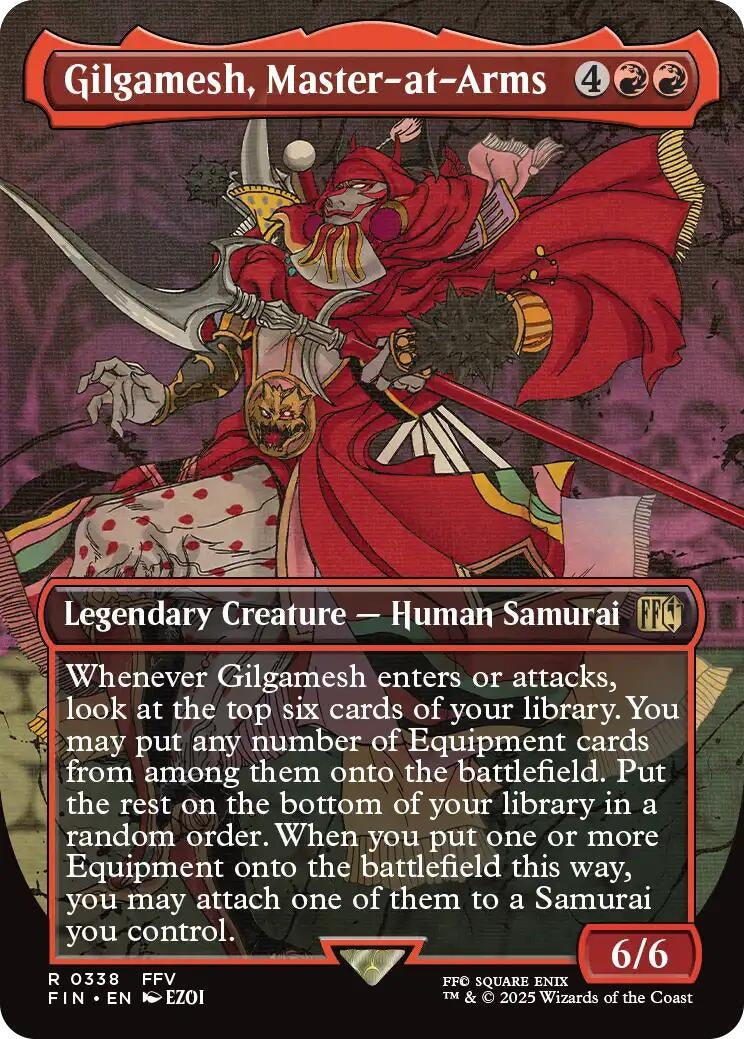 Image for Gilgamesh, Master-at-Arms (Borderless) (338) (FIN) - Magic: The Gathering