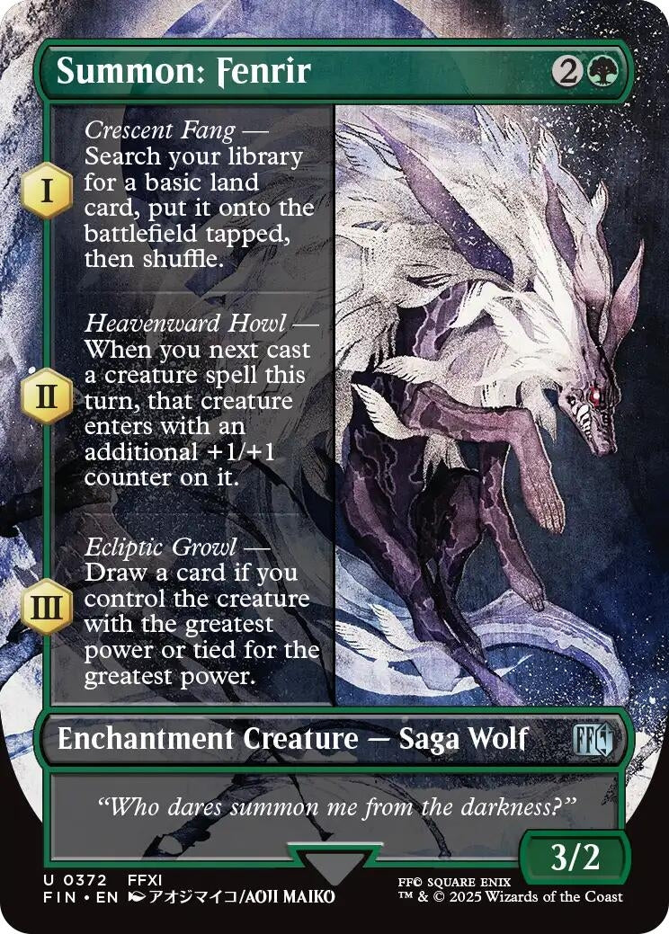 Image for Summon: Fenrir (Borderless) (372) (FIN) - Magic: The Gathering