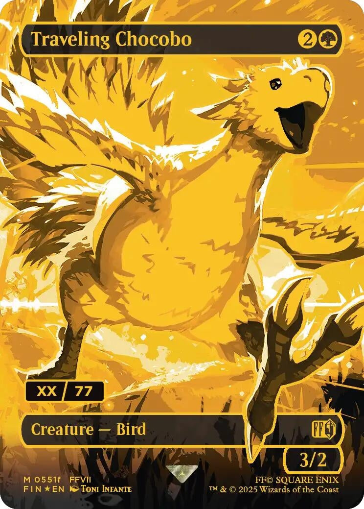 Image for Traveling Chocobo (Borderless) (Serial Numbered) (511f) (FIN) - Magic: The Gathering