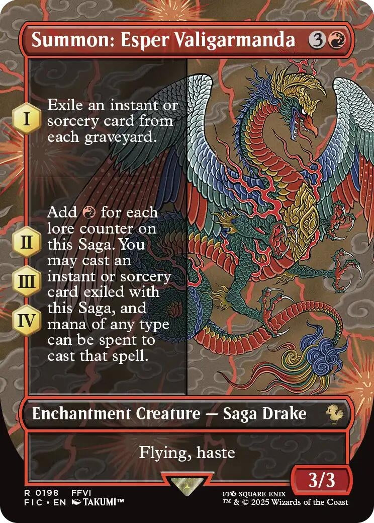 Image for Summon: Esper Valigarmanda (Borderless) (198) (FIC) - Magic: The Gathering