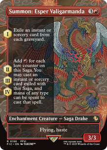 Image for Summon: Esper Valigarmanda (Borderless) (198) (FIC) - Magic: The Gathering