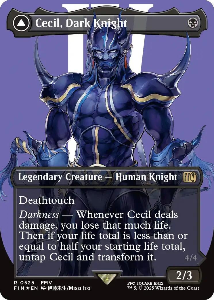 Cecil, Dark Knight (Borderless) (Surge Foil) (525) (FIN)
