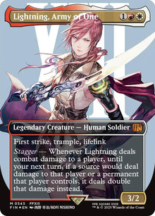 Image for Lightning, Army of One (Borderless) (Surge Foil) (0545) (545) (FIN) - Magic: The Gathering