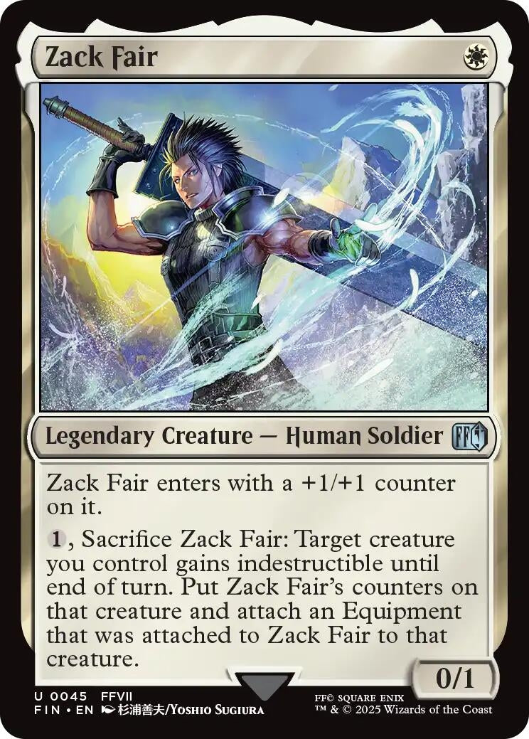Image for Zack Fair (45) (FIN) - Magic: The Gathering
