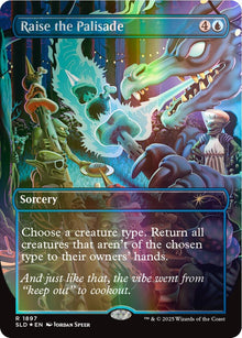 Image for Raise the Palisade (Double Rainbow Foil) (1897) (SLD) - Magic: The Gathering