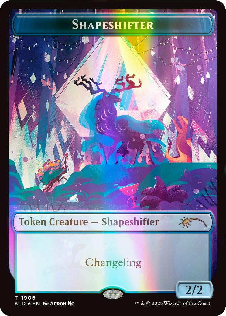 Image for Shapeshifter Token (1906) (Double Rainbow Foil) (1906) (SLD) - Magic: The Gathering