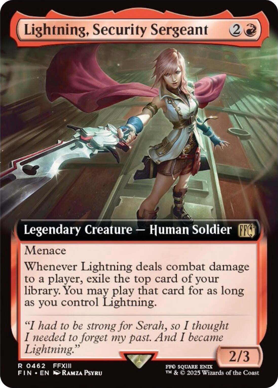 Image for Lightning, Security Sergeant (Extended Art) (462) (FIN) - Magic: The Gathering