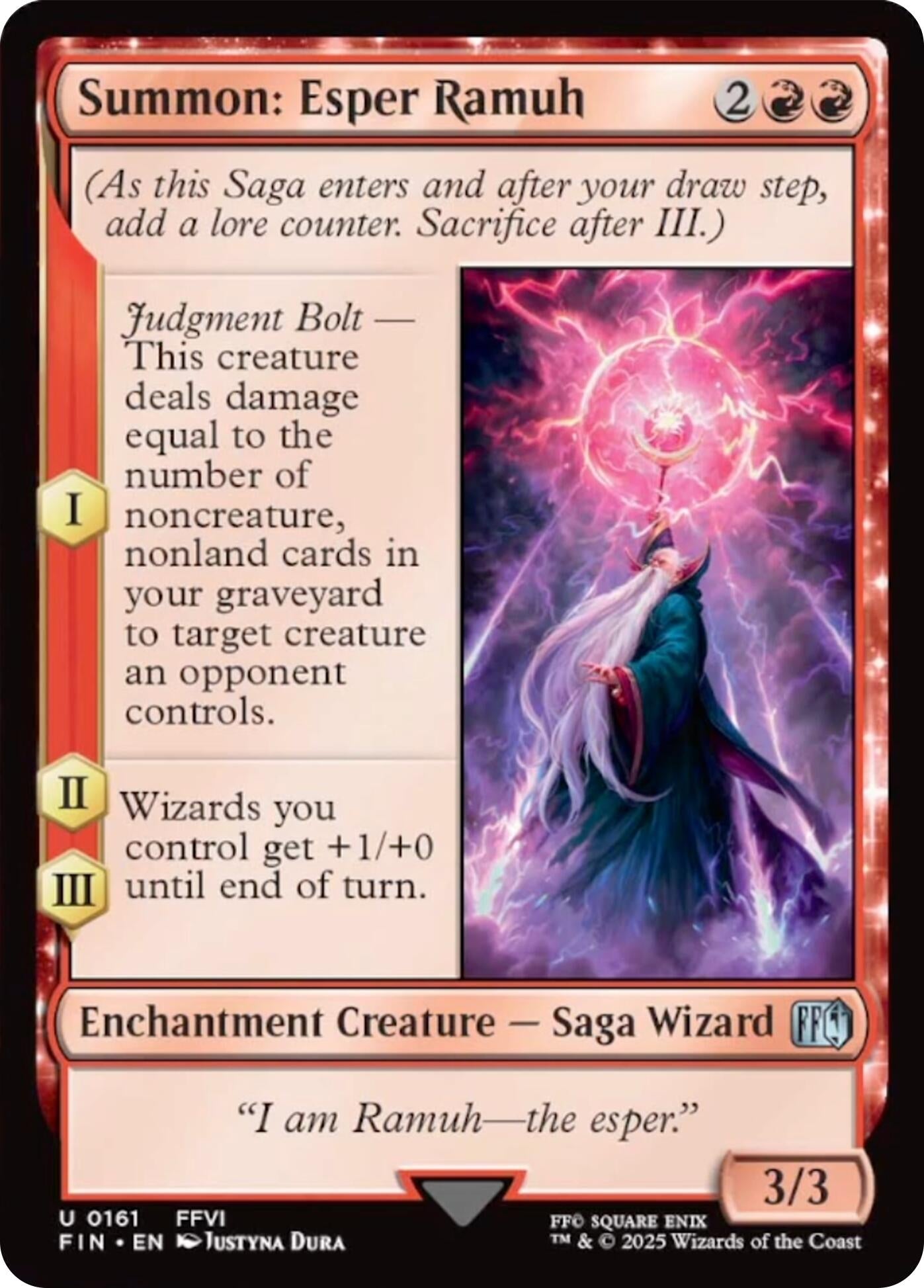 Image for Summon: Esper Ramuh (161) (FIN) - Magic: The Gathering