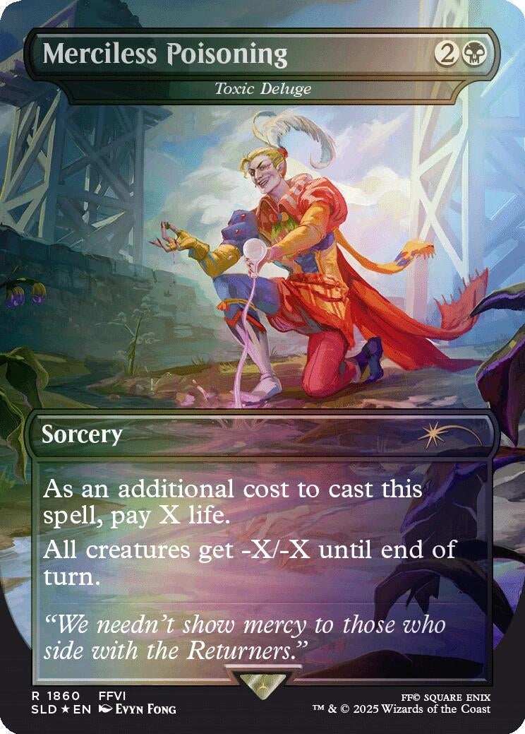 Image for Merciless Poisoning - Toxic Deluge (Rainbow Foil) (1860) (SLD) - Magic: The Gathering