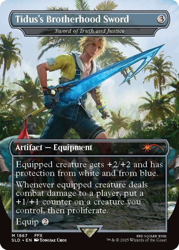 Image for Tidus's Brotherhood Sword - Sword of Truth and Justice (1867) (SLD) - Magic: The Gathering