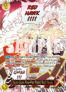 Image for Gum-Gum Fire-Fist Pistol Red Hawk (Alternate Art) (OP11-114) (OP11) - One Piece Card Game