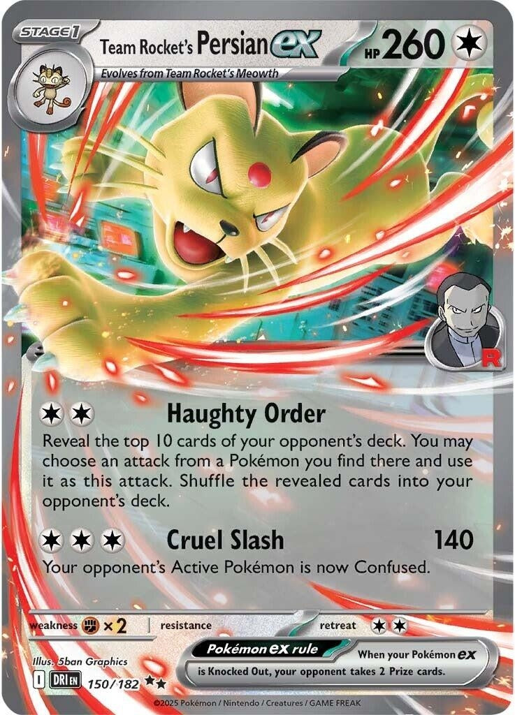 Image for Team Rocket's Persian ex (150/182) (DRI) - Pokemon
