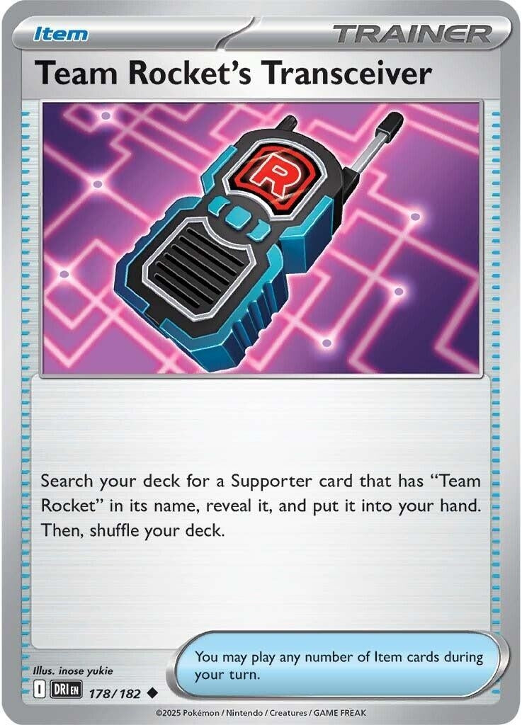 Image for Team Rocket's Transceiver (178/182) (DRI) - Pokemon
