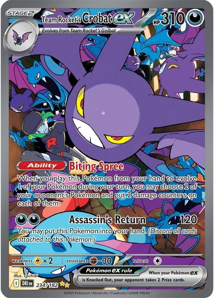 Image for Team Rocket's Crobat ex (234/182) (DRI) - Pokemon