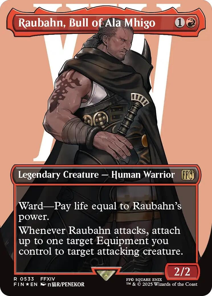Raubahn, Bull of Ala Mhigo (Borderless) (Surge Foil) (533) (FIN)