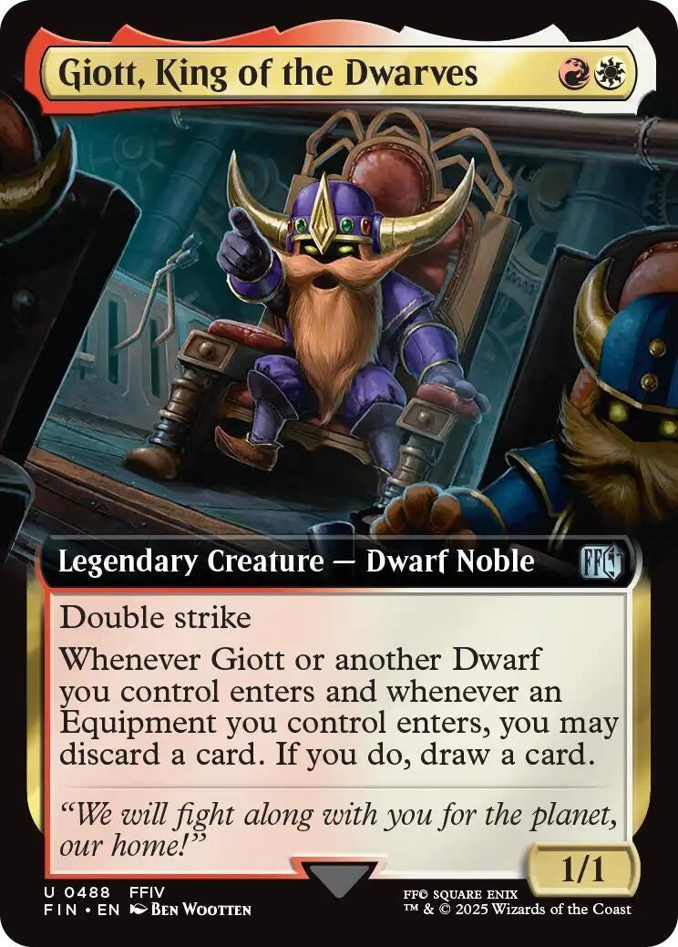 Image for Giott, King of the Dwarves (Extended Art) (488) (FIN) - Magic: The Gathering