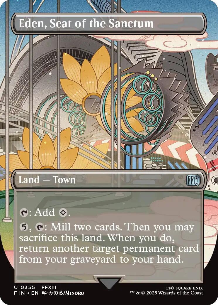 Image for Eden, Seat of the Sanctum (Borderless) (355) (FIN) - Magic: The Gathering