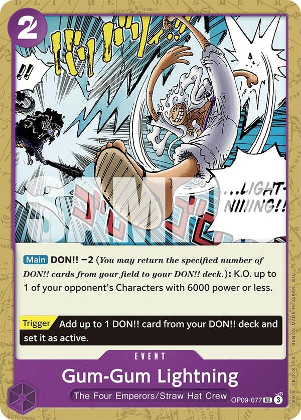Image for Gum-Gum Lightning (Reprint) (OP09-077) (ST-26) - One Piece Card Game