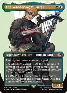The Wandering Minstrel (Borderless) (Surge Foil) (548) (FIN)