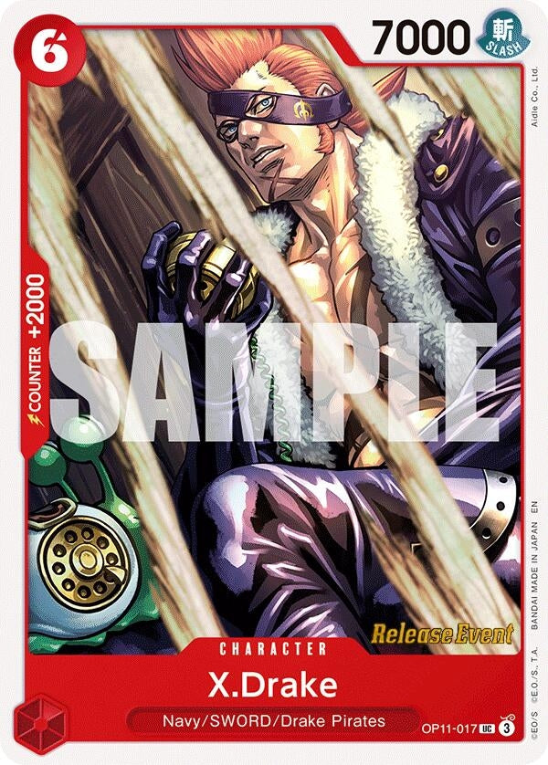 Image for X.Drake (OP11-017) - One Piece Card Game