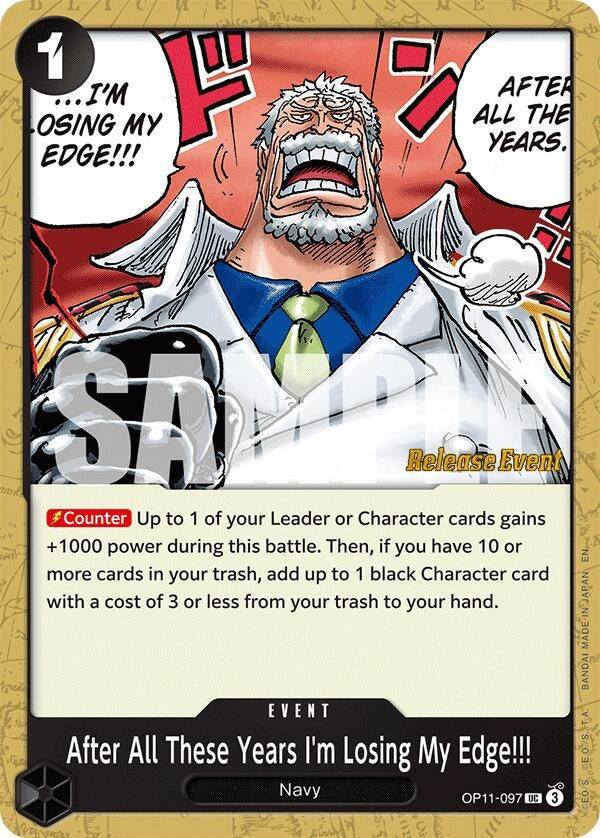 Image for After All These Years I'm Losing My Edge!!! (OP11-097) - One Piece Card Game