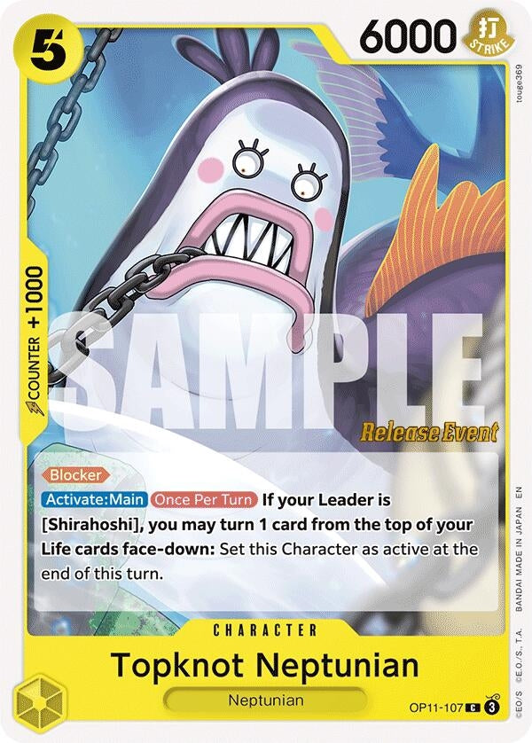 Image for Topknot Neptunian (OP11-107) - One Piece Card Game