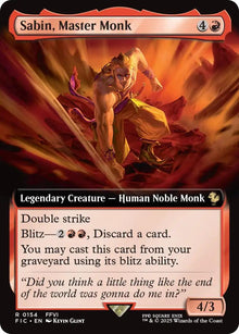 Sabin, Master Monk (Extended Art) (154) (FIC)