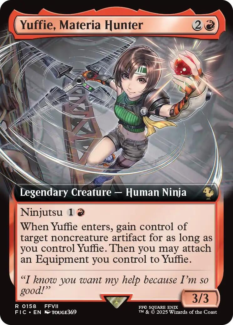 Image for Yuffie, Materia Hunter (Extended Art) (158) (FIC) - Magic: The Gathering