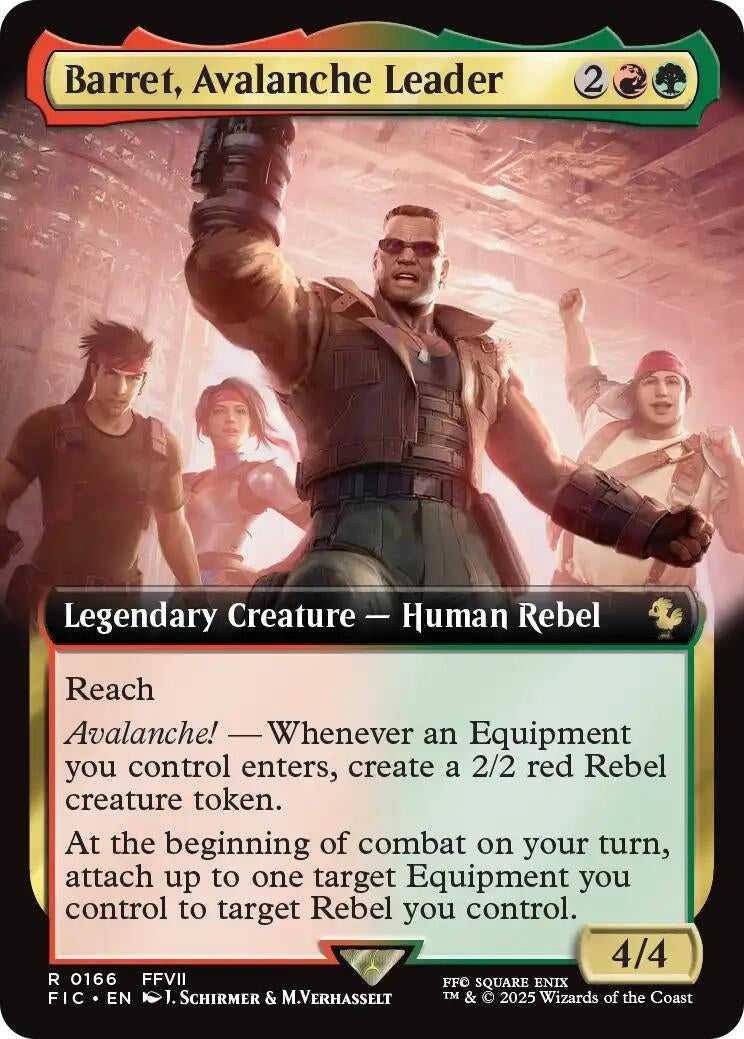 Image for Barret, Avalanche Leader (Extended Art) (166) (FIC) - Magic: The Gathering