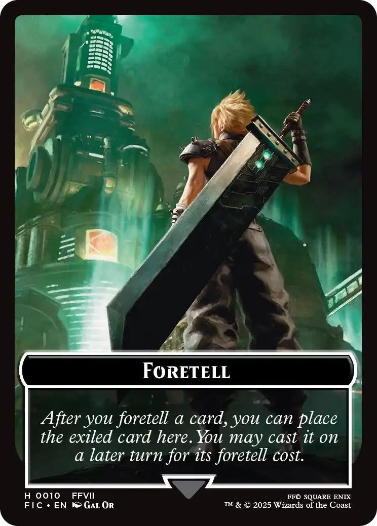 Image for Foretell // Treasure Double-Sided Token (Surge Foil) (10 // 36) (FIC) - Magic: The Gathering