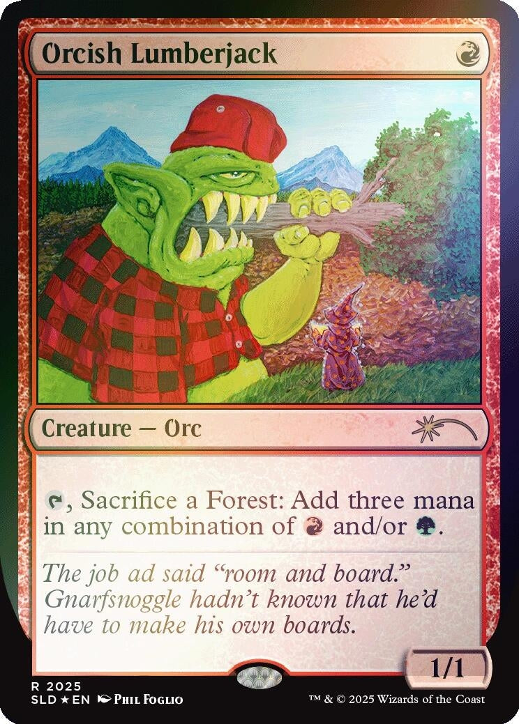 Image for Orcish Lumberjack (2025) (Rainbow Foil) (2025) (SLD) - Magic: The Gathering