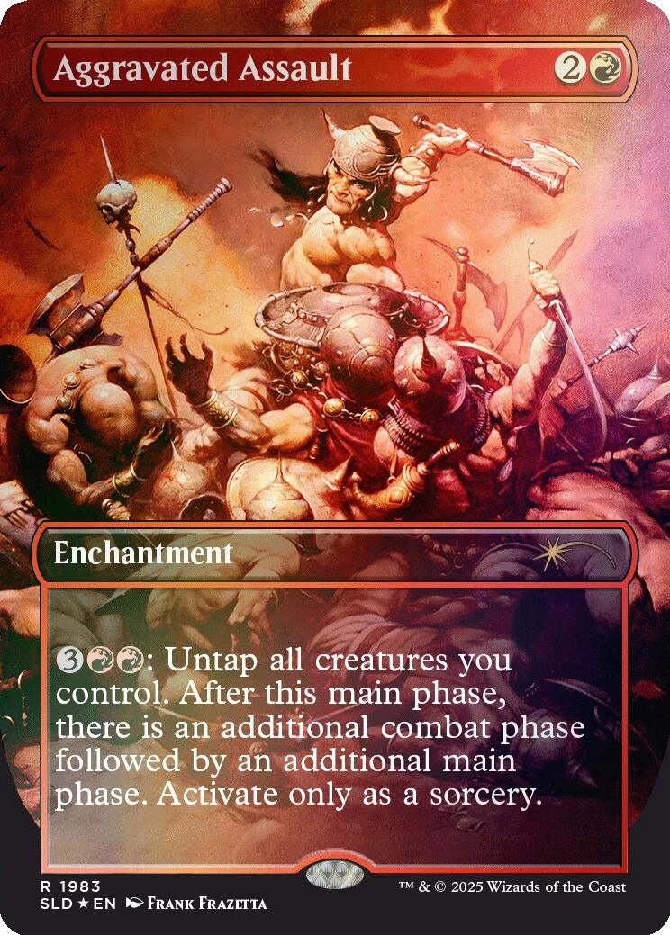 Image for Aggravated Assault (1983) (Rainbow Foil) (1983) (SLD) - Magic: The Gathering