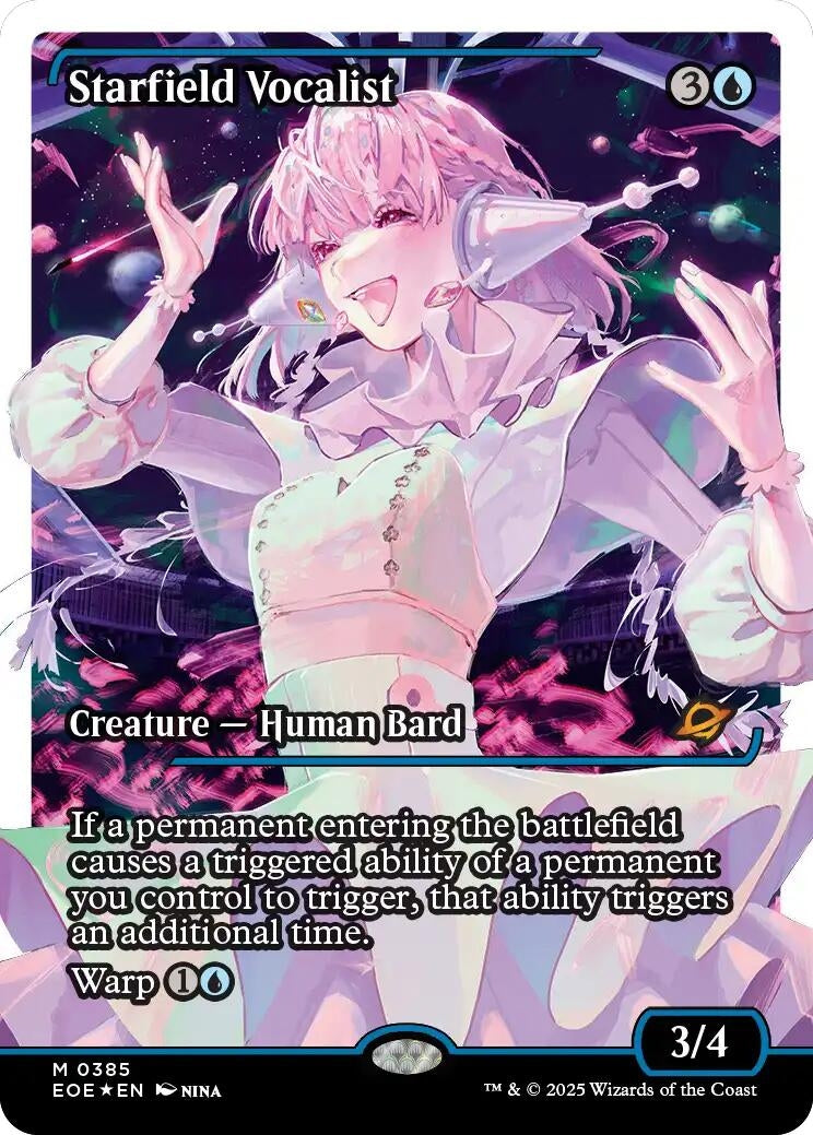 Image for Starfield Vocalist (Showcase) (Fracture Foil) (385) (EOE) - Magic: The Gathering