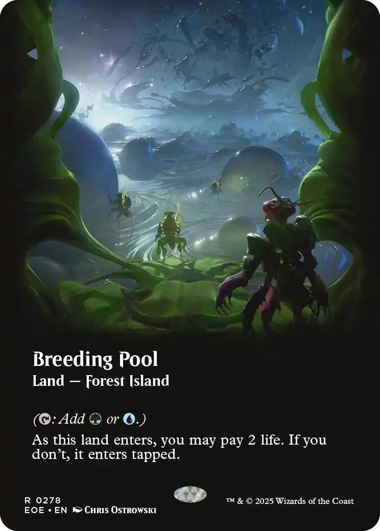 Image for Breeding Pool (Borderless) (278) (EOE) - Magic: The Gathering