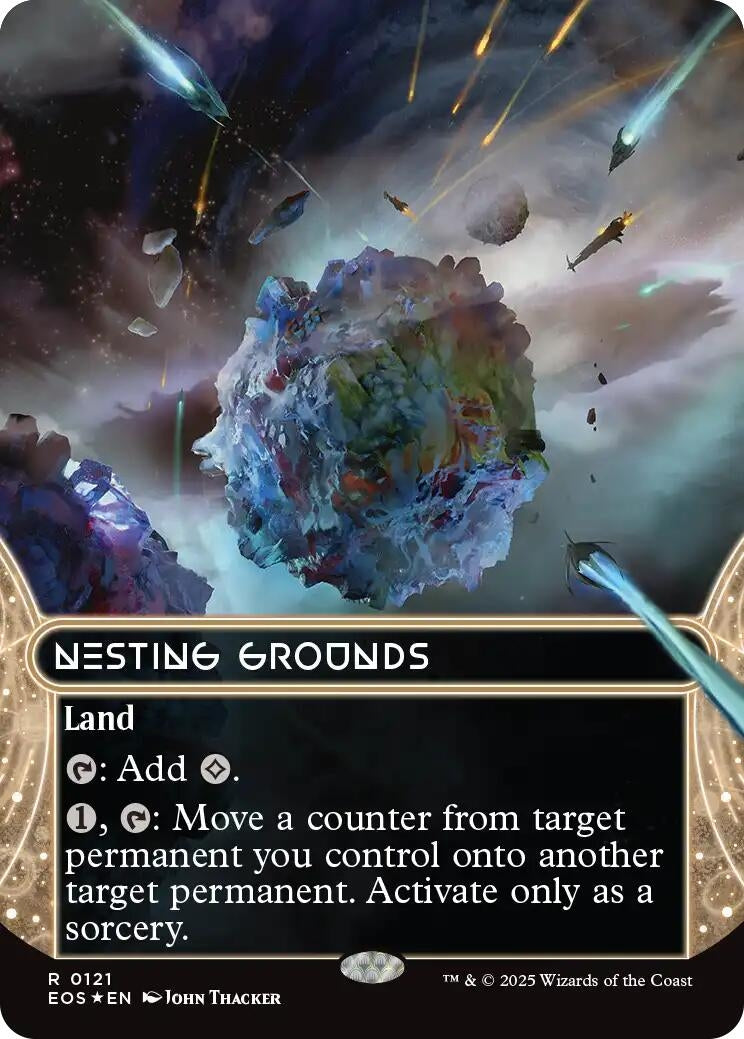 Image for Nesting Grounds (0121) (Borderless) (Galaxy Foil) (121) (EOS) - Magic: The Gathering