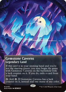 Image for Gemstone Caverns (0151) (Borderless) (Galaxy Foil) (151) (EOS) - Magic: The Gathering