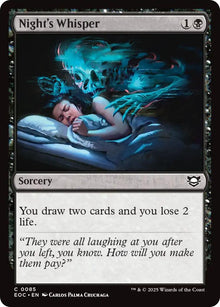 Image for Night's Whisper (85) (EOC) - Magic: The Gathering