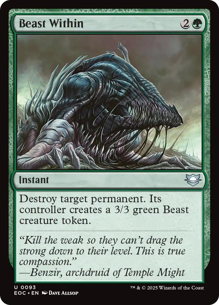 Image for Beast Within (93) (EOC) - Magic: The Gathering