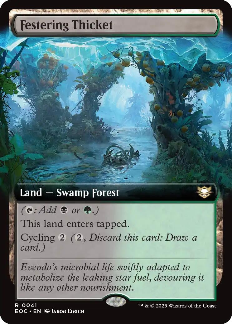 Image for Festering Thicket (Extended Art) (41) (EOC) - Magic: The Gathering