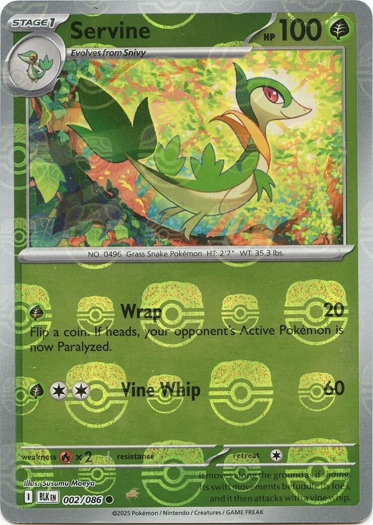 Servine (Master Ball Pattern) (002/086) (BLK)