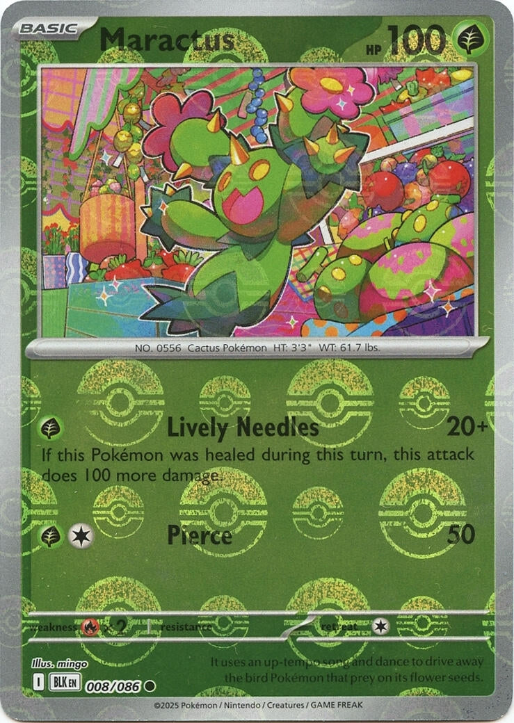 Maractus (Poke Ball Pattern) (008/086) (BLK)