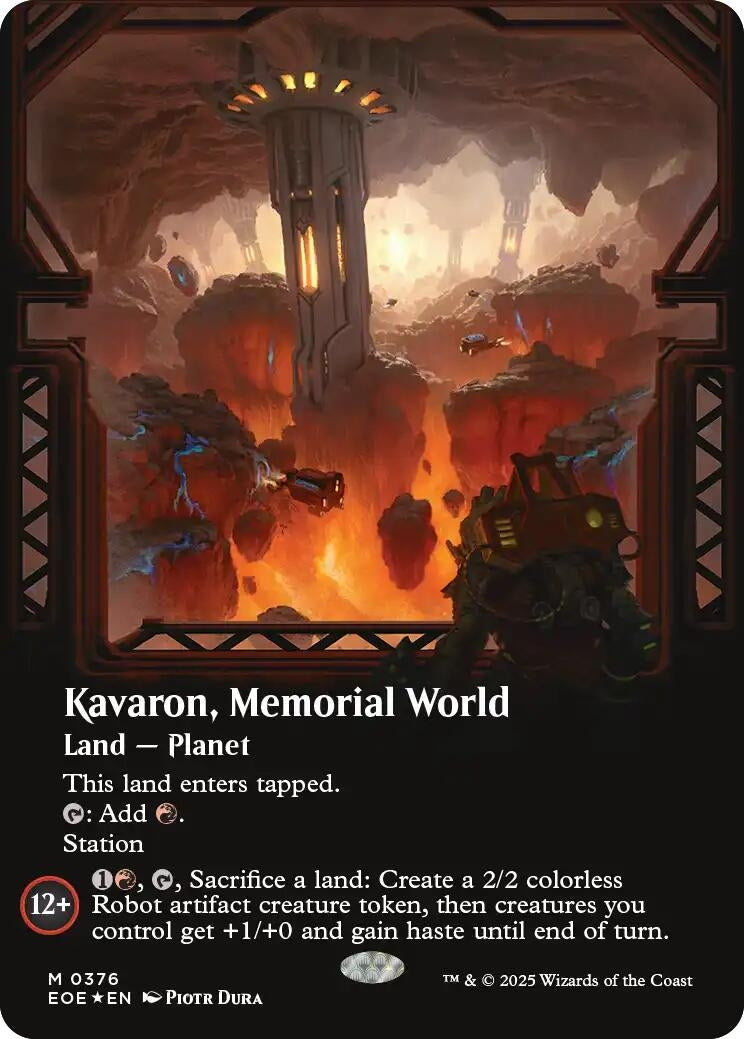 Kavaron, Memorial world (Borderless) (Galaxy Foil) (376) (EOE)