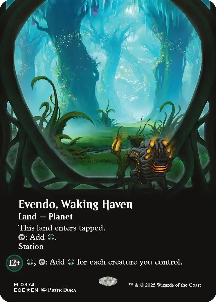 Image for Evendo, Waking Haven (Borderless) (Galaxy Foil) (374) (EOE) - Magic: The Gathering