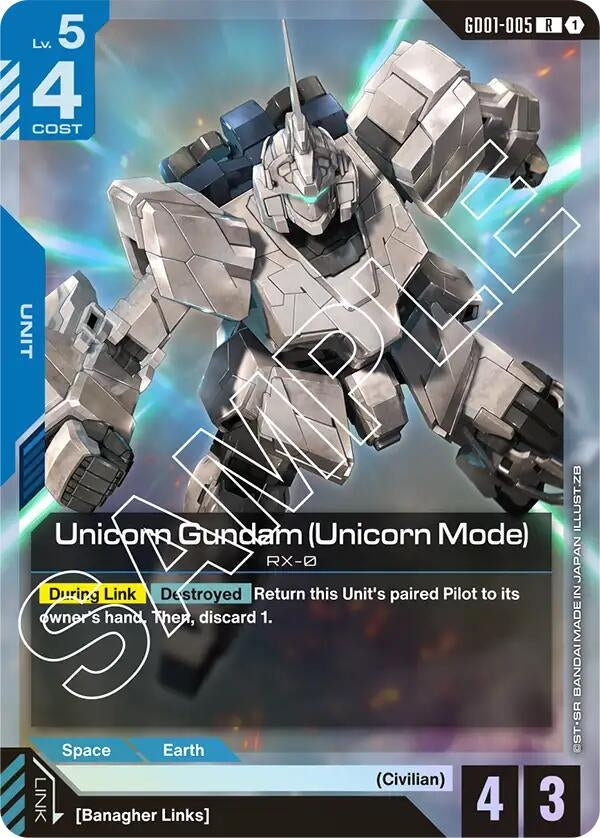 Unicorn Gundam (Unicorn Mode) (GD01-005) (GD01)