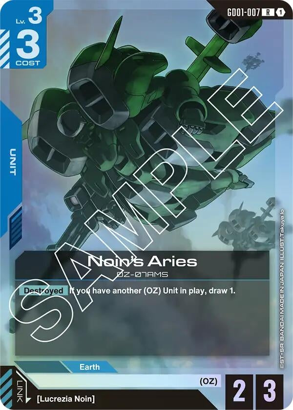 Image for Noin's Aries (GD01-007) (GD01) - Gundam Card Game