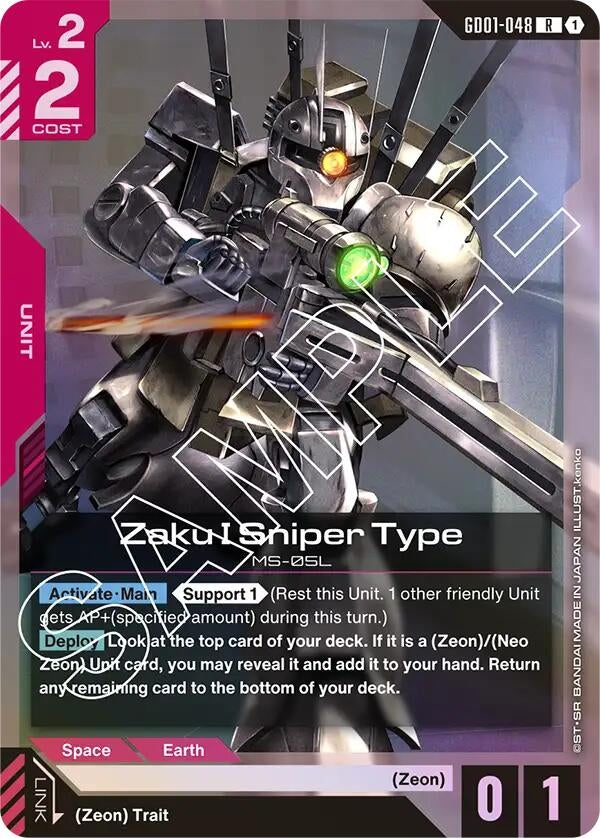 Image for Zaku I Sniper Type (GD01-048) (GD01) - Gundam Card Game