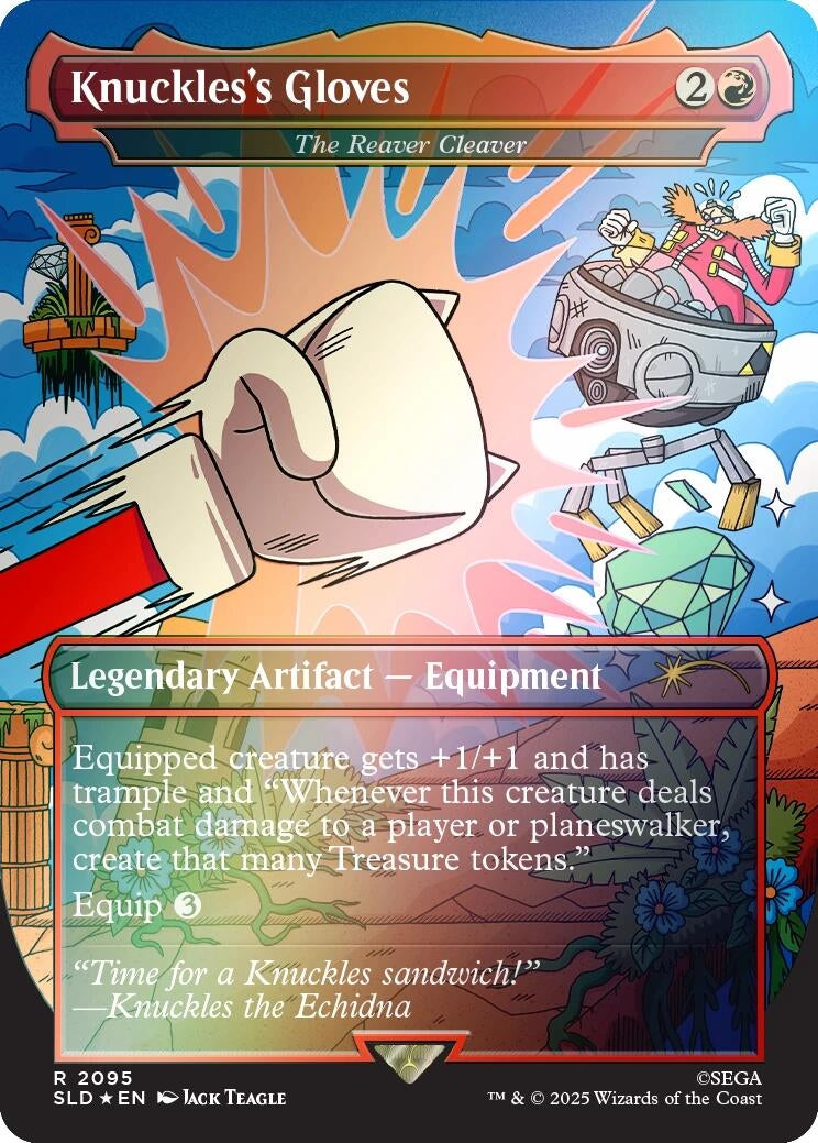 Image for Knuckles's Gloves - The Reaver Cleaver (Rainbow Foil) (2095) (SLD) - Magic: The Gathering