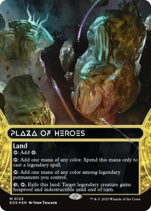 Image for Plaza of Heroes (0123) (Borderless) (Galaxy Foil) (123) (EOS) - Magic: The Gathering
