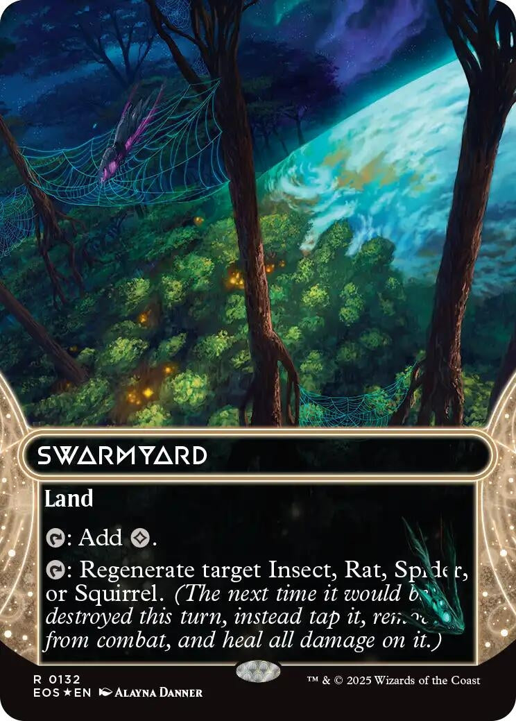 Image for Swarmyard (0132) (Borderless) (Galaxy Foil) (132) (EOS) - Magic: The Gathering
